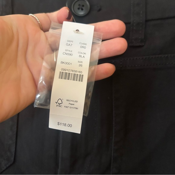 J. Crew Charley Kickout Cropped Pant‎ Flare Chino Black NWT $118 Size 26 (US 2) - Picture 4 of 10